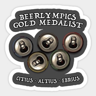 Beer-lympics Gold Medalist Sticker